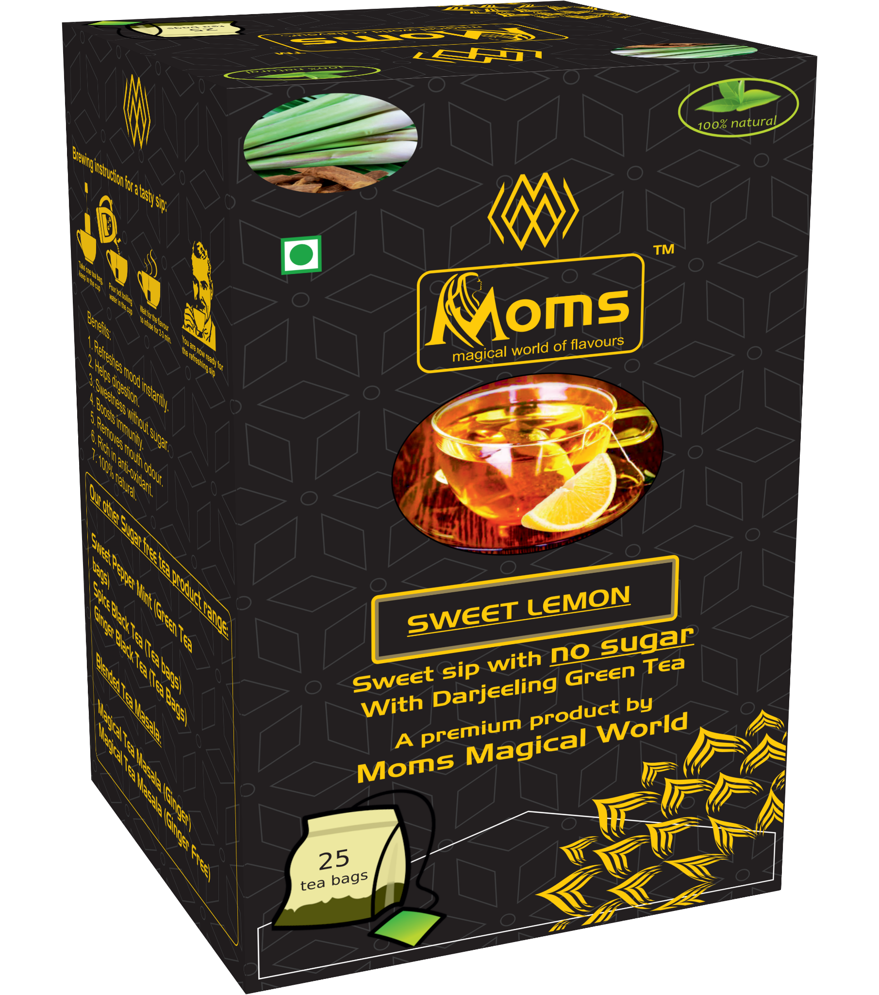 Original Moms Sweet Lemon Green Tea box